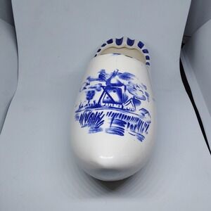 Holland Delft Blue Shoe Porcelain 7 In Long Blue & White
